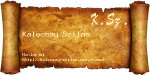 Kalocsay Szilas névjegykártya